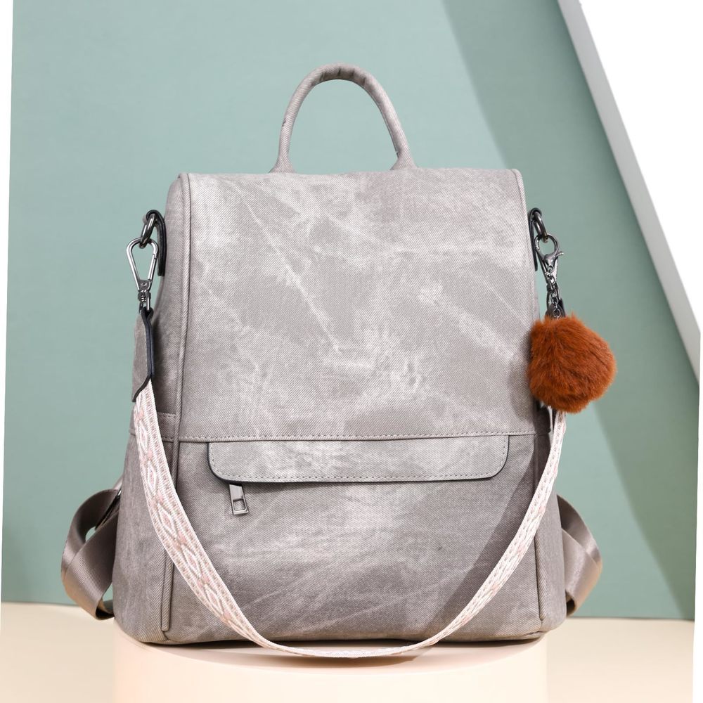 Fashion Backpack Purse, Pu Leather Anti Theft Travel Daypack :] - Picture 2 of 6